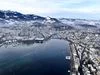 Luftaufnahme von Luzern im Winter