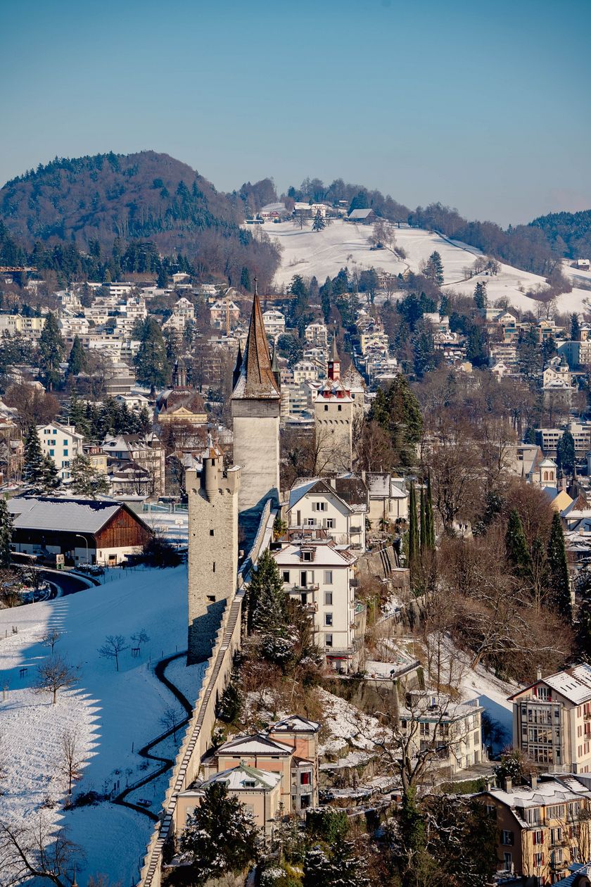 Museggmauer im Winter