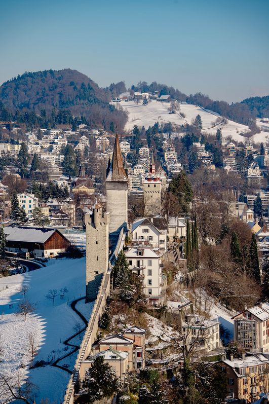 Museggmauer im Winter